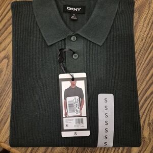 DKNY Men's Green Polo Shirt